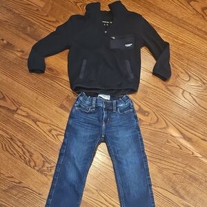 Abercrombie Kids Black Pullover Top & Jeans